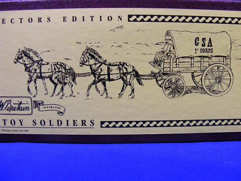 Britains Confederate Supply Wagon & Crew 3 Britains Confederate Supply Wagon & Crew