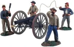 Britains Confederate Artillery Set No.3 "Fire"- 10 Pound Parrott Gun And Four Man Crew