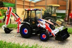 42811 Britains JCB 3CX Limited Edition In Union Jack Livery