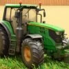 43150A1(w) WEATHERED BRITAINS JOHN DEERE 6195M TRACTOR
