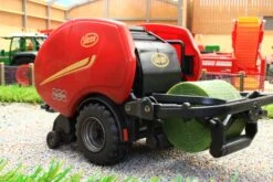 43221(w) WEATHERED BRITAINS VICON ROUND BALER AND WRAPPER