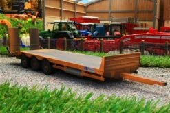 43254(w) WEATHERED BRITAINS KANE LOW LOADER TRAILER IN YELLOW -Britains 43254 w WEATHEREDBRITAINSKANELOWLOADERTRAILERINYELLOWPIC3