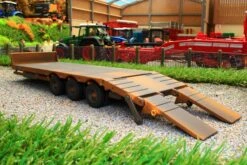 43254(w) WEATHERED BRITAINS KANE LOW LOADER TRAILER IN YELLOW -Britains 43254 w WEATHEREDBRITAINSKANELOWLOADERTRAILERINYELLOWPIC7