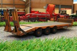 43254(w) WEATHERED BRITAINS KANE LOW LOADER TRAILER IN YELLOW -Britains 43254 w WEATHEREDBRITAINSKANELOWLOADERTRAILERINYELLOWPIC9