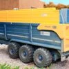 43284(W) Weathered Britains Kane Half-Pipe Triple Axle Silage Trailer - Dusty Effect! NEW! -Britains 43284 W WeatheredBritainsKaneHalf PipeTripleAxleSilageTrailerDustyEffectPic1