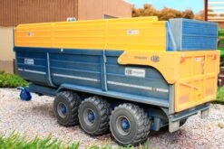 43284(W) Weathered Britains Kane Half-Pipe Triple Axle Silage Trailer - Dusty Effect! NEW!