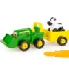 47209 Britains Build-a-Buddy John Deere Tractor With Loader And Trailer With Cow -Britains 47209BritainsBuild a BuddyJohnDeereTractorwithLoaderandTrailerwithCowPic1