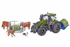 Britains VALTRA T-Series TRACTOR With REAR BALE LIFTER, And FARMYARD ACCESSORIES
